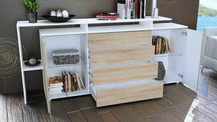 Buffet moderne Lisa ouvert